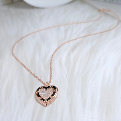 [JeweliWhal]HEART DIAMONDS PEDANT NECKLACE