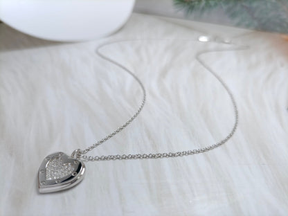 [JeweliWhal]HEART DIAMONDS PEDANT NECKLACE