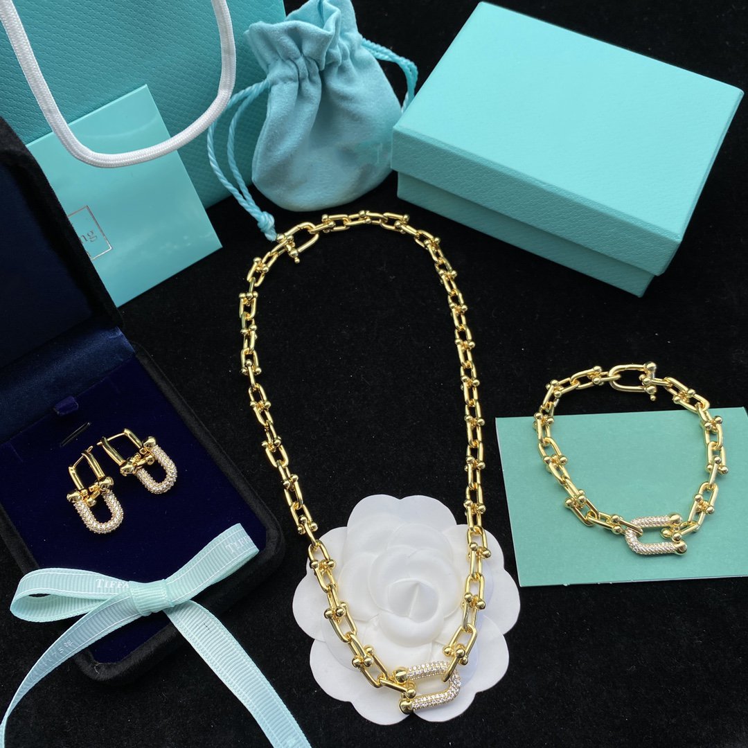 [JeweliWhal]HARDWEAR LINK DIAMOND GOLD EARRINGS