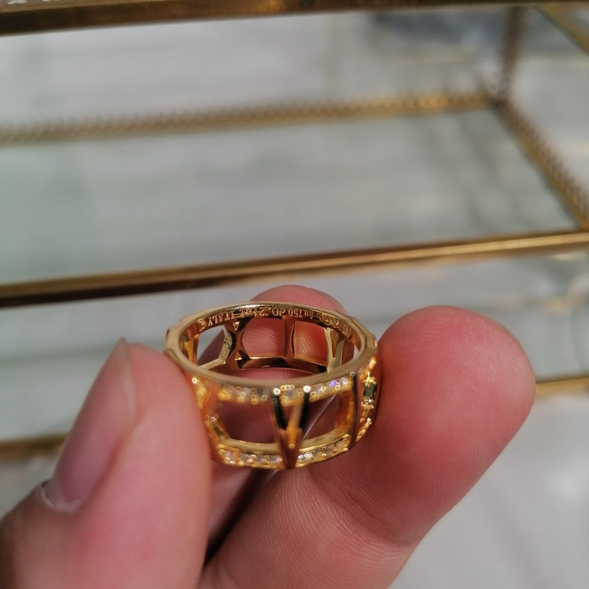 [JeweliWhal]ATLAS LARGE OPEN DIAMOND RING