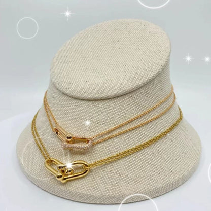 [JeweliWhal]HARDWEAR GOLD DOUBLE LINK NECKLACE
