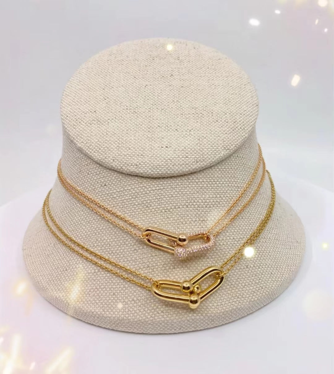 [JeweliWhal]HARDWEAR GOLD DOUBLE LINK NECKLACE