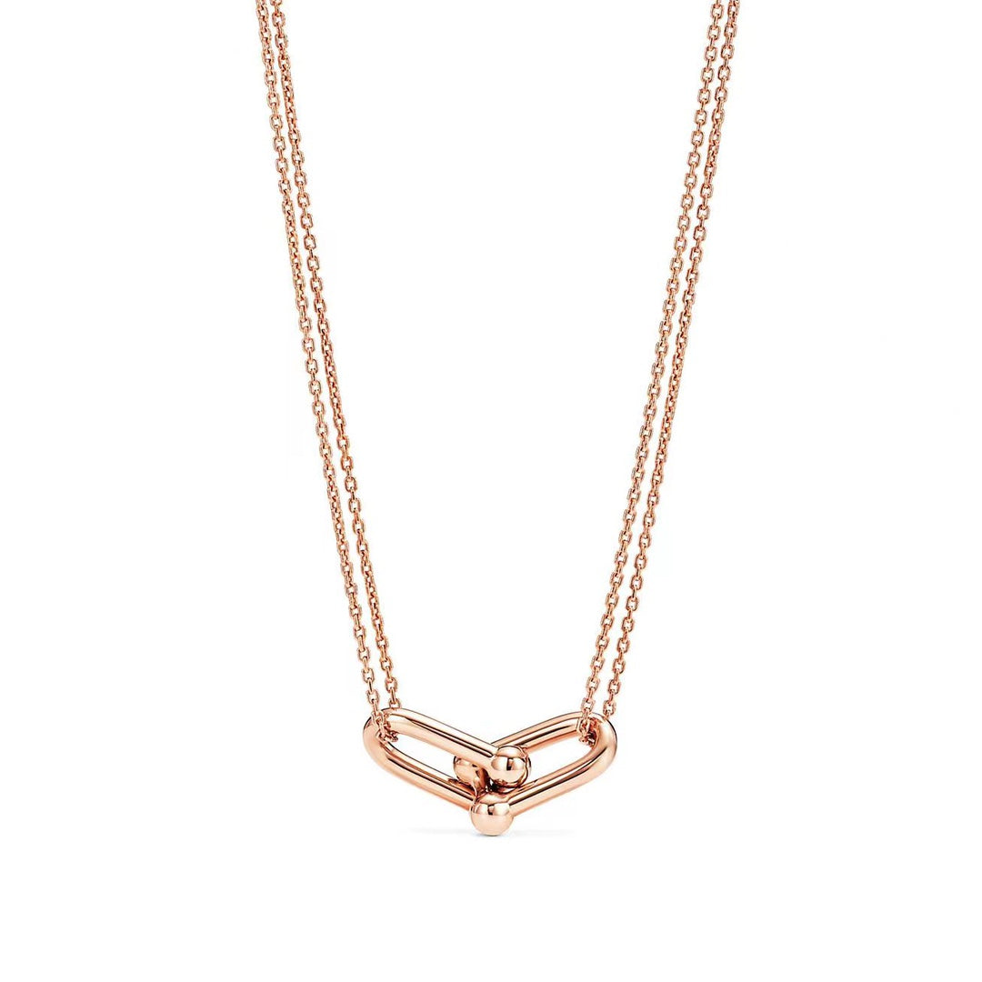 [JeweliWhal]HARDWEAR GOLD DOUBLE LINK NECKLACE