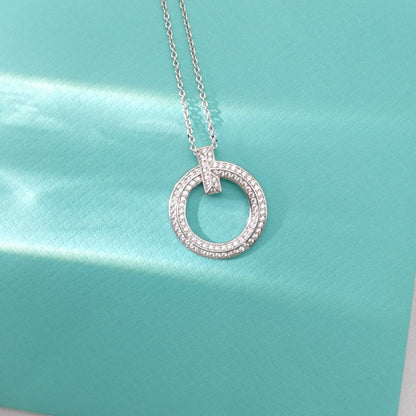 [JeweliWhal]T WIRE PEDANT DIAMOND NECKLACE