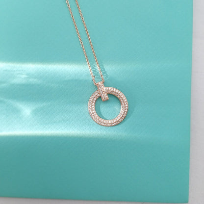 [JeweliWhal]T WIRE PEDANT DIAMOND NECKLACE