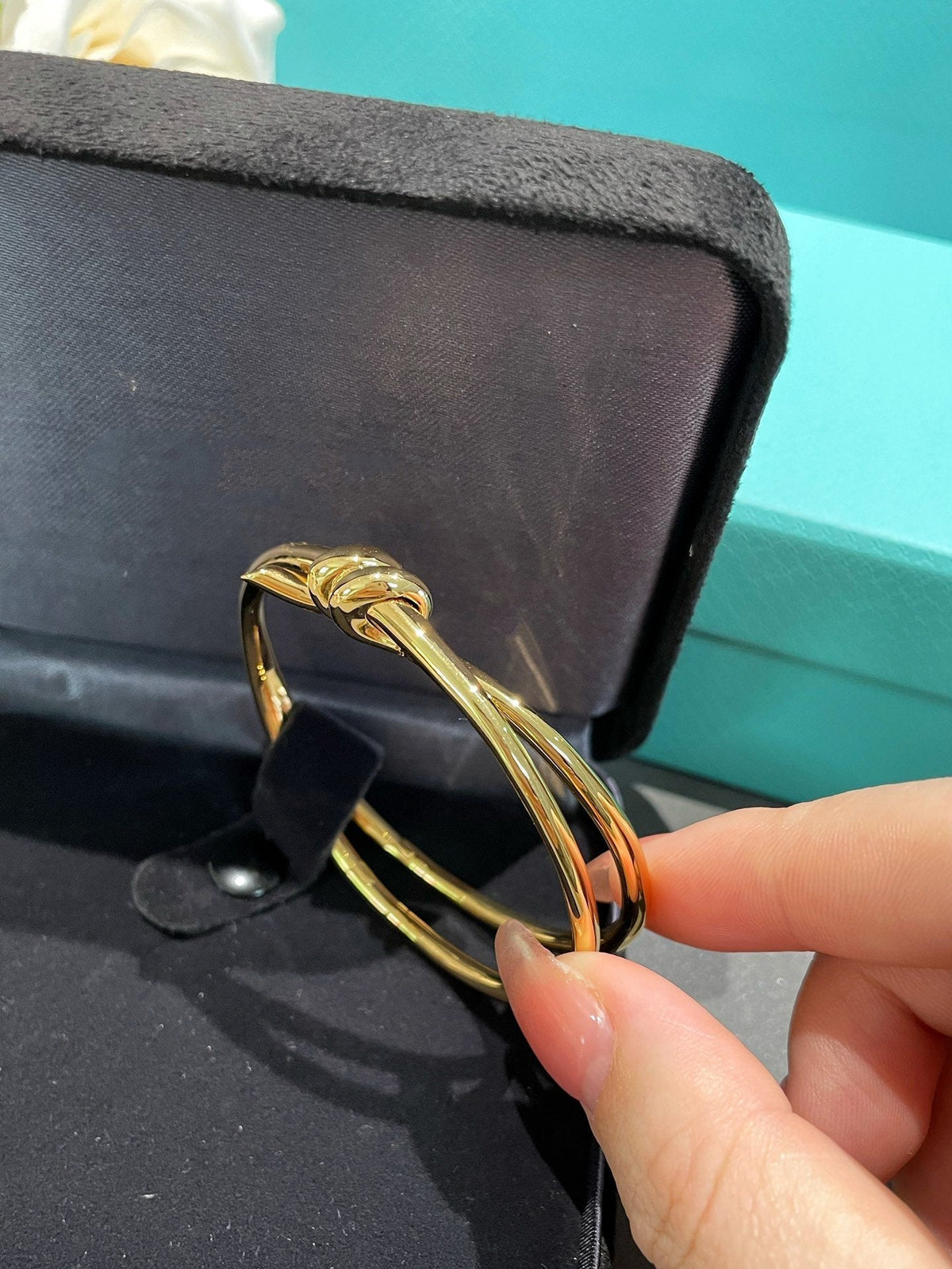 [JeweliWhal]KNOT DOUBLE ROW GOLD BRACELET