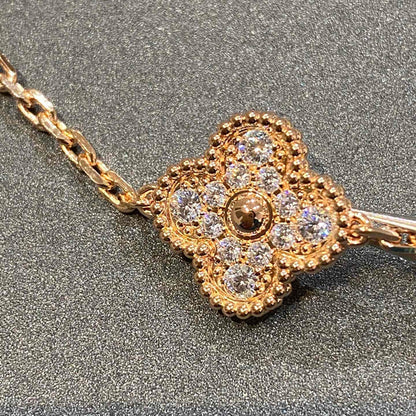 [⭐⭐JeweliWhal] CLOVER 5 MOTIF FULL DIAMOND BRACELET COLLECTION