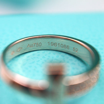 [JeweliWhal]T1 NARROW DIAMOND PINK GOLD RING