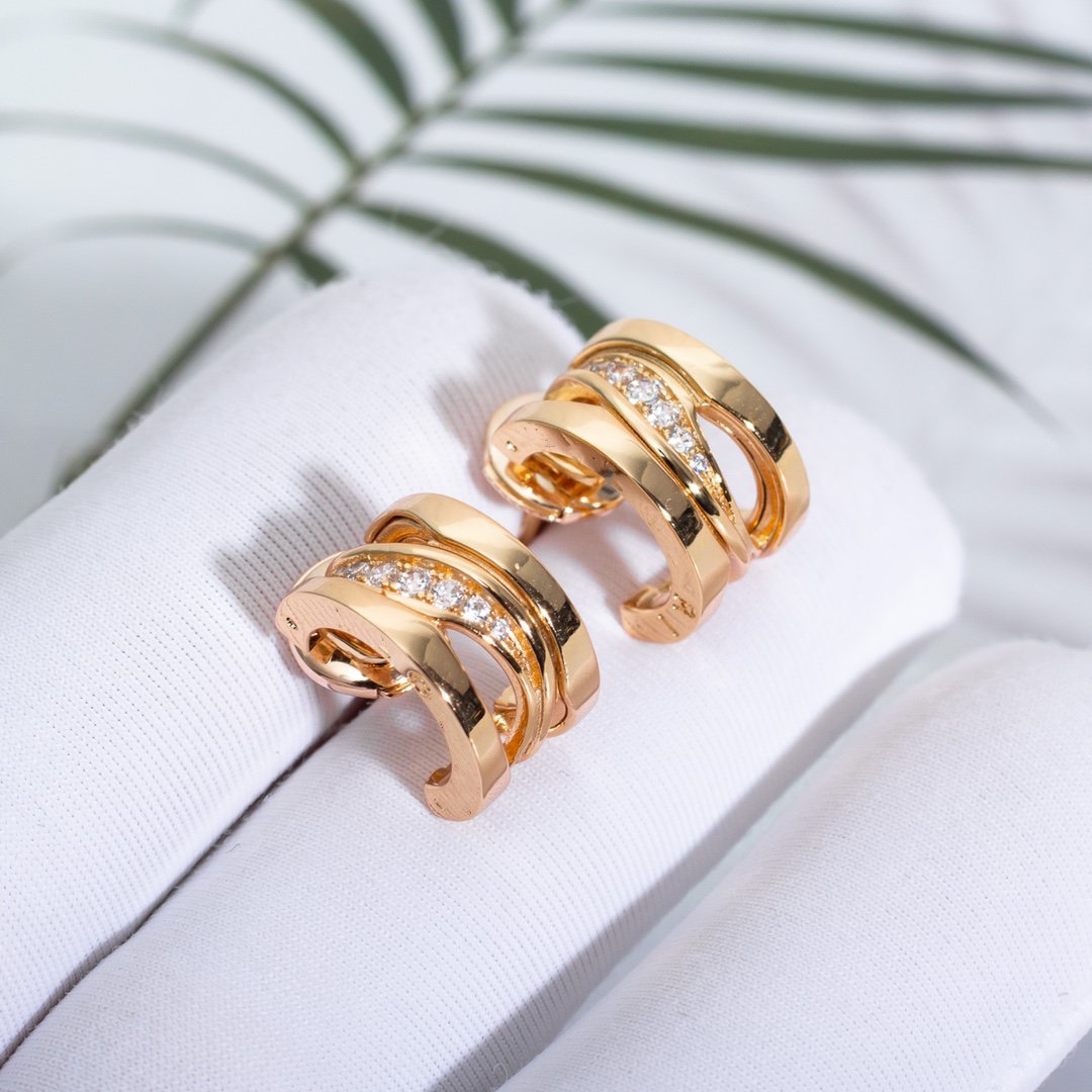 [⭐⭐JeweliWhal]ZERO 1 OHRRINGE AUS ROTGOLD MIT DIAMANTEN