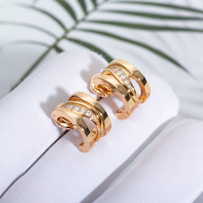[⭐⭐JeweliWhal]ZERO 1 OHRRINGE AUS ROTGOLD MIT DIAMANTEN