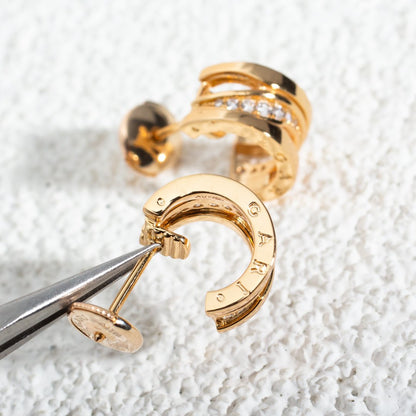 [⭐⭐JeweliWhal]ZERO 1 OHRRINGE AUS ROTGOLD MIT DIAMANTEN
