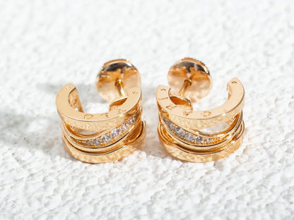 [⭐⭐JeweliWhal]ZERO 1 OHRRINGE AUS ROTGOLD MIT DIAMANTEN