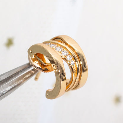 [⭐⭐JeweliWhal]ZERO 1 OHRRINGE AUS ROTGOLD MIT DIAMANTEN