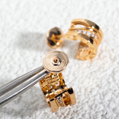 [⭐⭐JeweliWhal]ZERO 1 OHRRINGE AUS ROTGOLD MIT DIAMANTEN