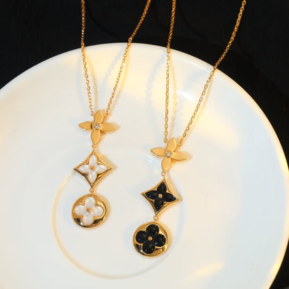 [⭐⭐JeweliWhal]STAR AND SUN ONYX PINK GOLD NECKLACE