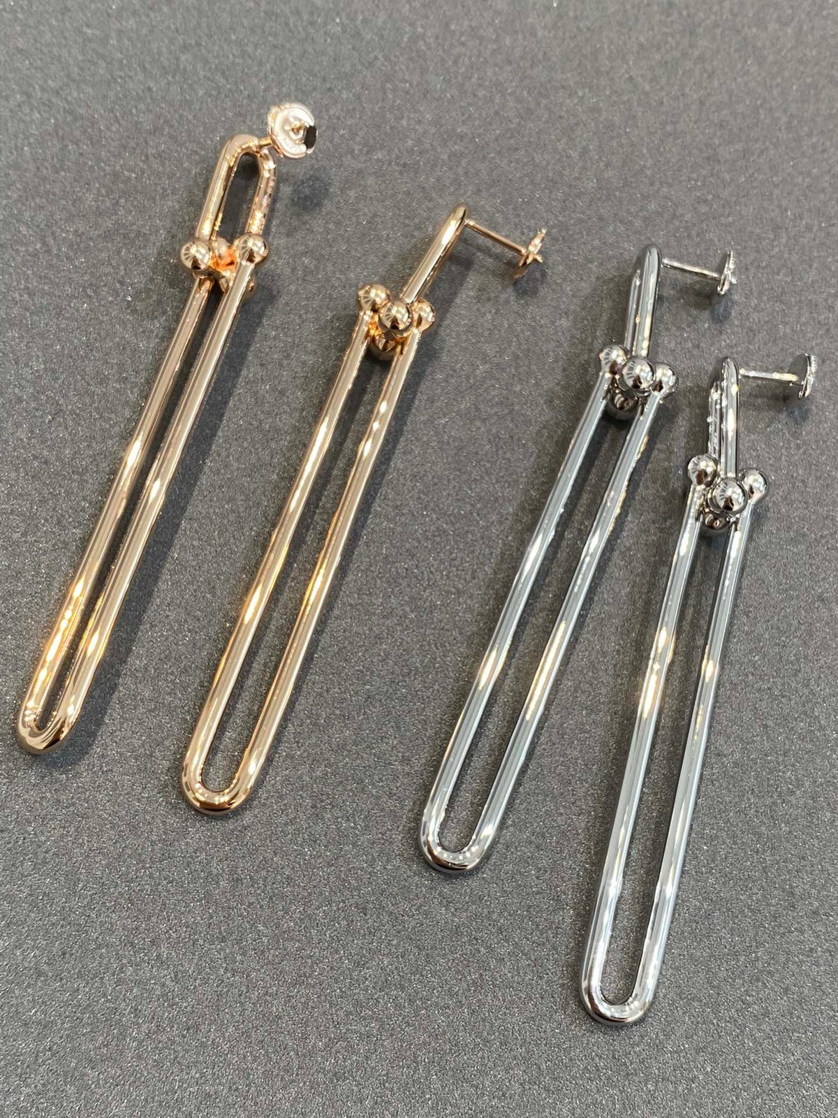 [JeweliWhal]HARDWEAR DOUBLE LONG LINK EARRINGS