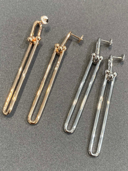 [JeweliWhal]HARDWEAR DOUBLE LONG LINK EARRINGS