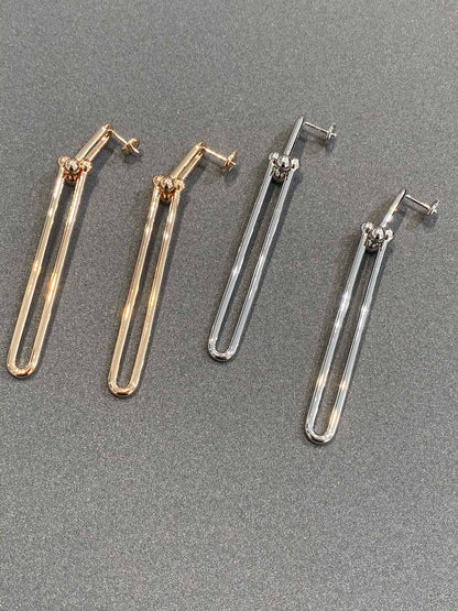 [JeweliWhal]HARDWEAR DOUBLE LONG LINK EARRINGS