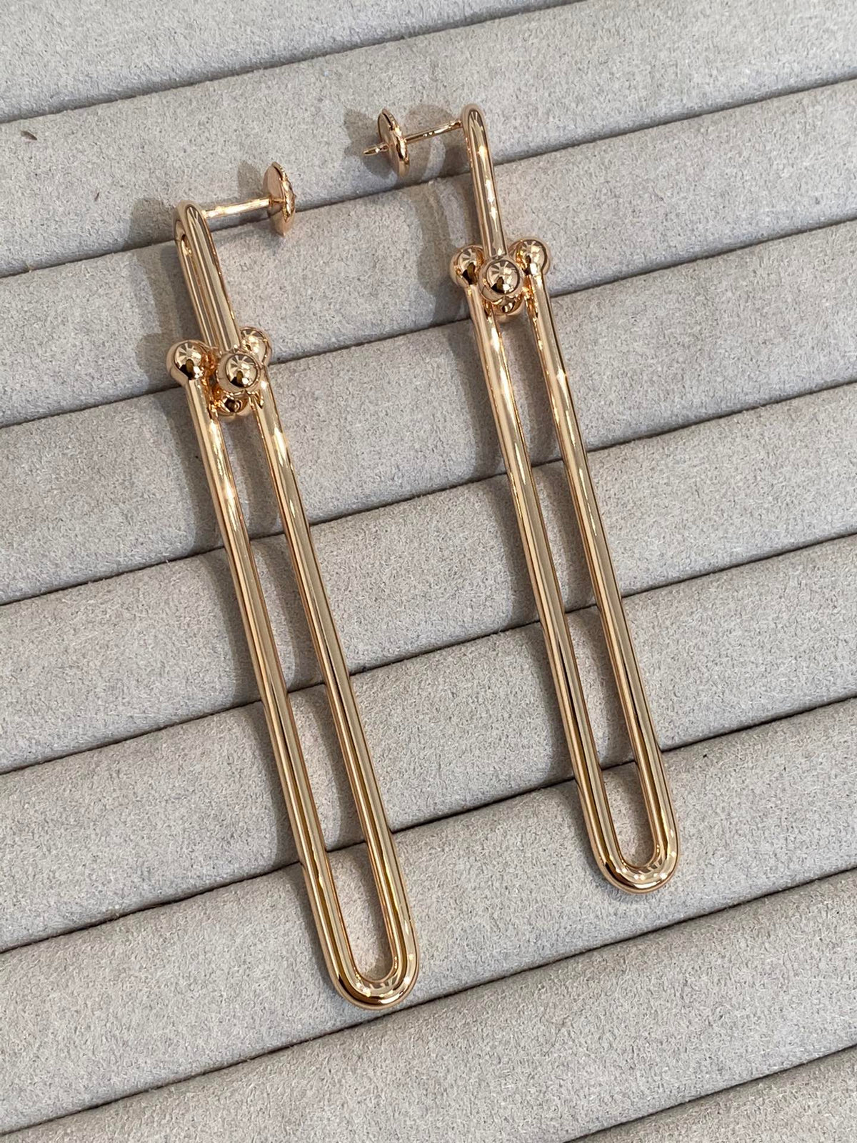 [JeweliWhal]HARDWEAR DOUBLE LONG LINK EARRINGS