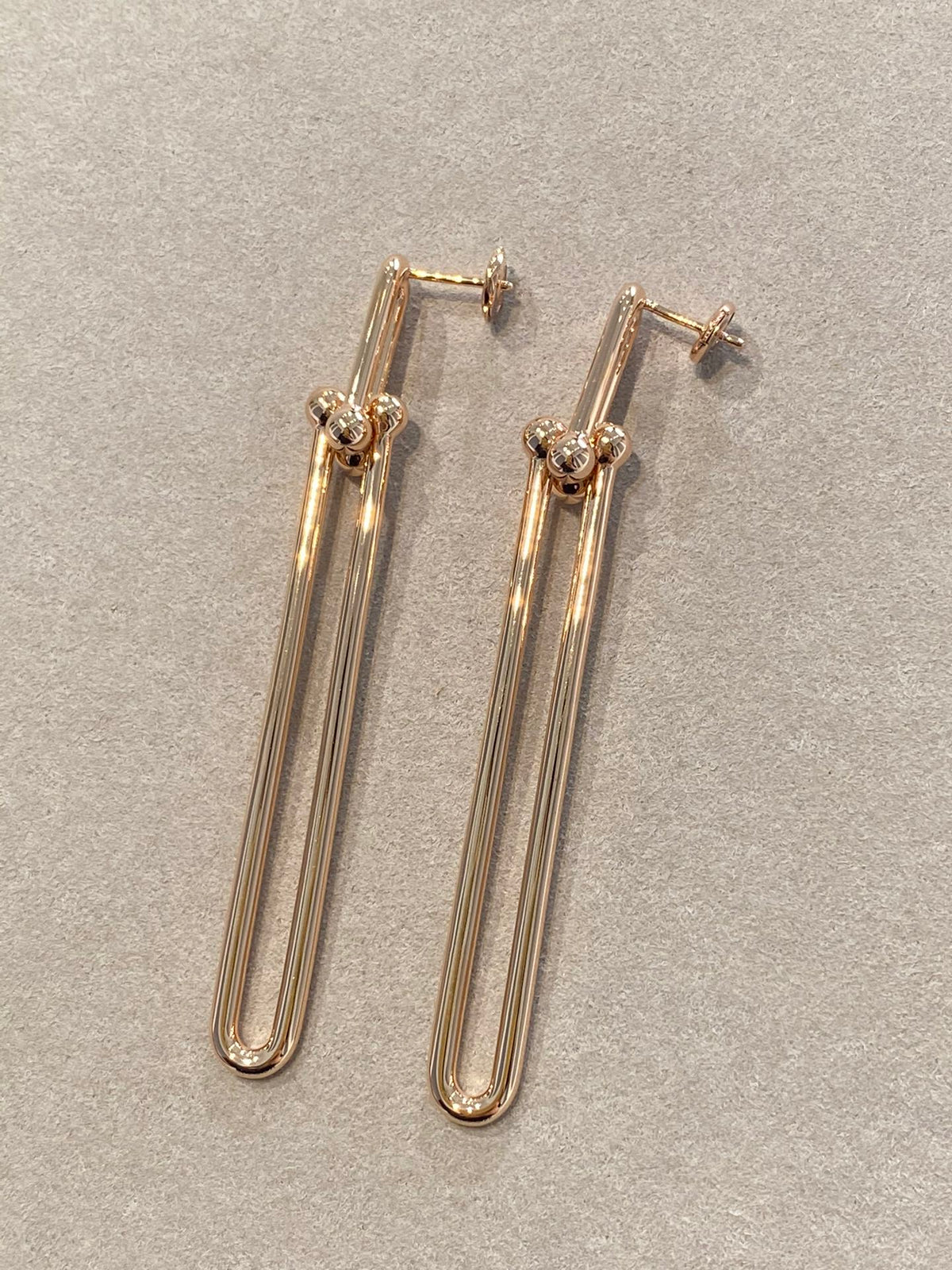 [JeweliWhal]HARDWEAR DOUBLE LONG LINK EARRINGS