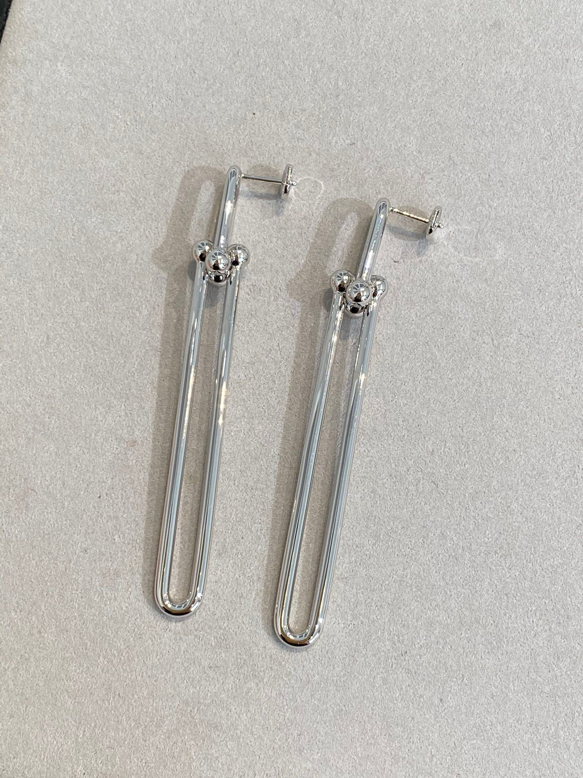 [JeweliWhal]HARDWEAR DOUBLE LONG LINK EARRINGS