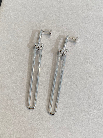 [JeweliWhal]HARDWEAR DOUBLE LONG LINK EARRINGS