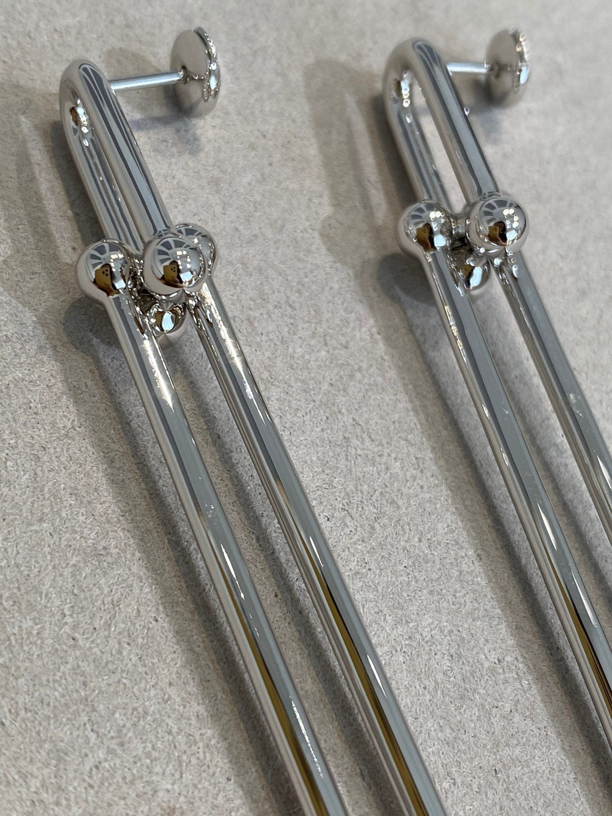 [JeweliWhal]HARDWEAR DOUBLE LONG LINK EARRINGS