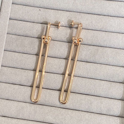 [JeweliWhal]HARDWEAR DOUBLE LONG LINK EARRINGS