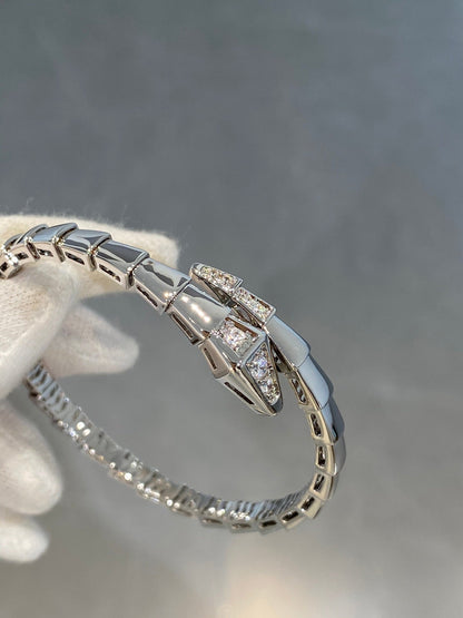 [⭐⭐JeweliWhal]SERPENTI BRACELET DIAMONDS SILVER