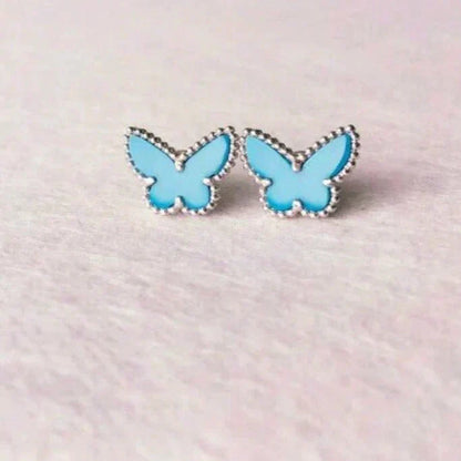 [⭐⭐JeweliWhal]SCHMETTERLING TÜRKIS OHRRINGE SILBER