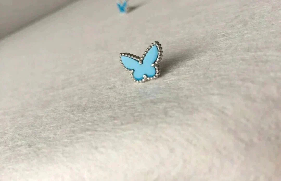 [⭐⭐JeweliWhal]SCHMETTERLING TÜRKIS OHRRINGE SILBER