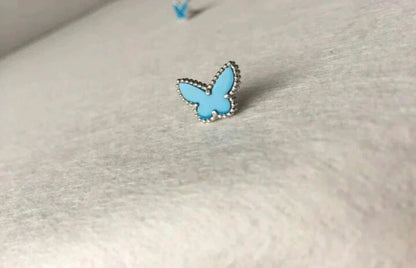 [⭐⭐JeweliWhal]SCHMETTERLING TÜRKIS OHRRINGE SILBER