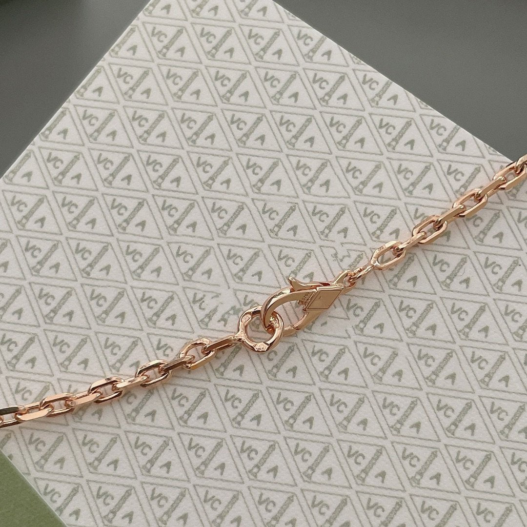 [⭐⭐JeweliWhal]GLÜCKS-FRÜHLINGS-HALSKETTE MIT 15 MOTIVEN IN ROSÉGOLD