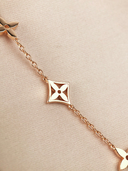 [⭐⭐JeweliWhal]STAR AND SUN 7 MOTIFS GOLD BRACELET