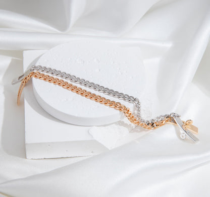 [⭐⭐JeweliWhal]KELLY CHAIN SILVER DIAMOND BRACELET