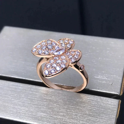[⭐⭐JeweliWhal]DIAMANT-RING AUS ROSÉGOLD MIT SCHMETTERLING