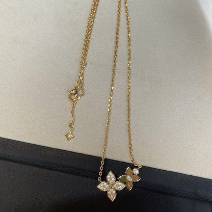 [⭐⭐JeweliWhal]STAR BLOSSOM NECKLACE PINK GOLD DIAMONDS