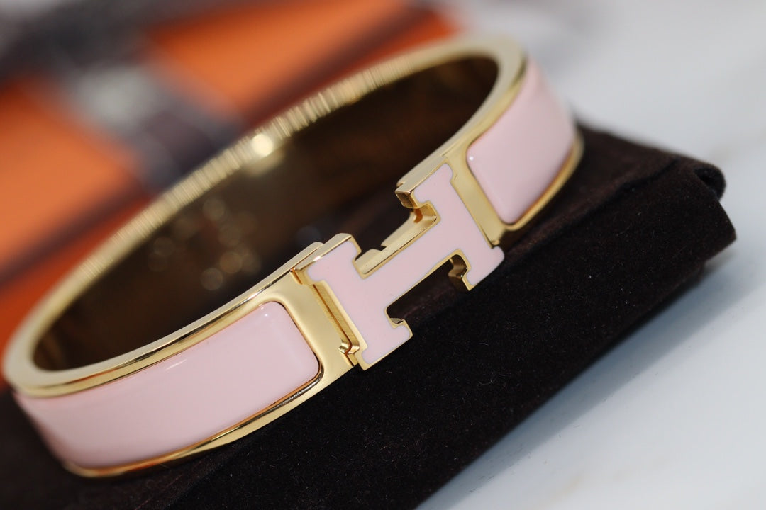 [⭐⭐JeweliWhal]H BRACELET 12MM PINK
