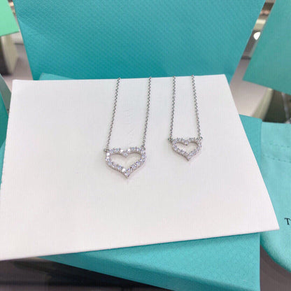 [JeweliWhal]HEART-SHAPED DIAMOND NECKLACE