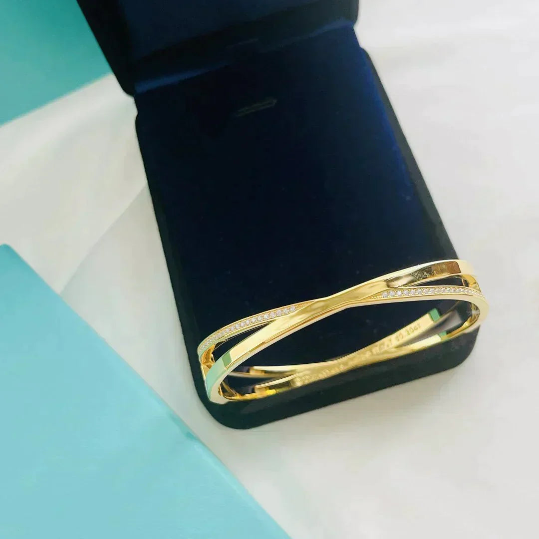 [JeweliWhal]NARROW HINGED BANGLEIN WITH DIAMONDS SMALL