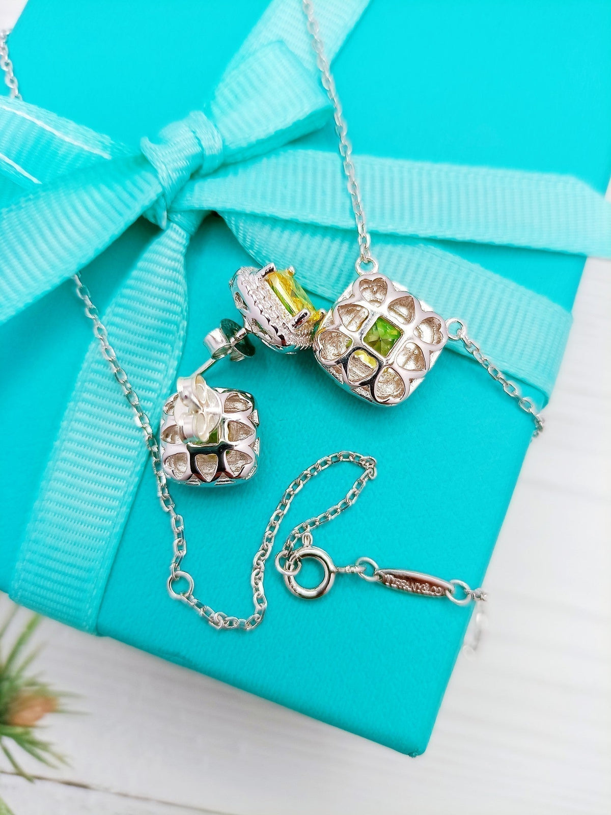 [JeweliWhal]SPARKLERS CITRINE GEMSTONE PENDANT NECKLACE STERLING SILVER