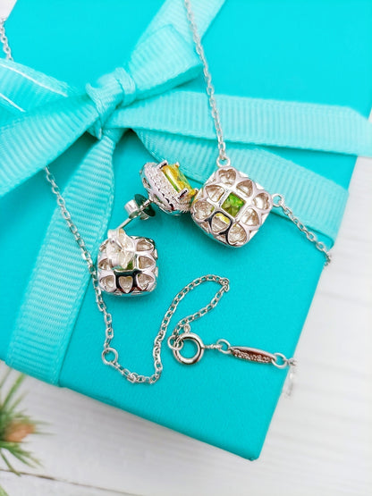 [JeweliWhal]SPARKLERS CITRINE GEMSTONE PENDANT NECKLACE STERLING SILVER