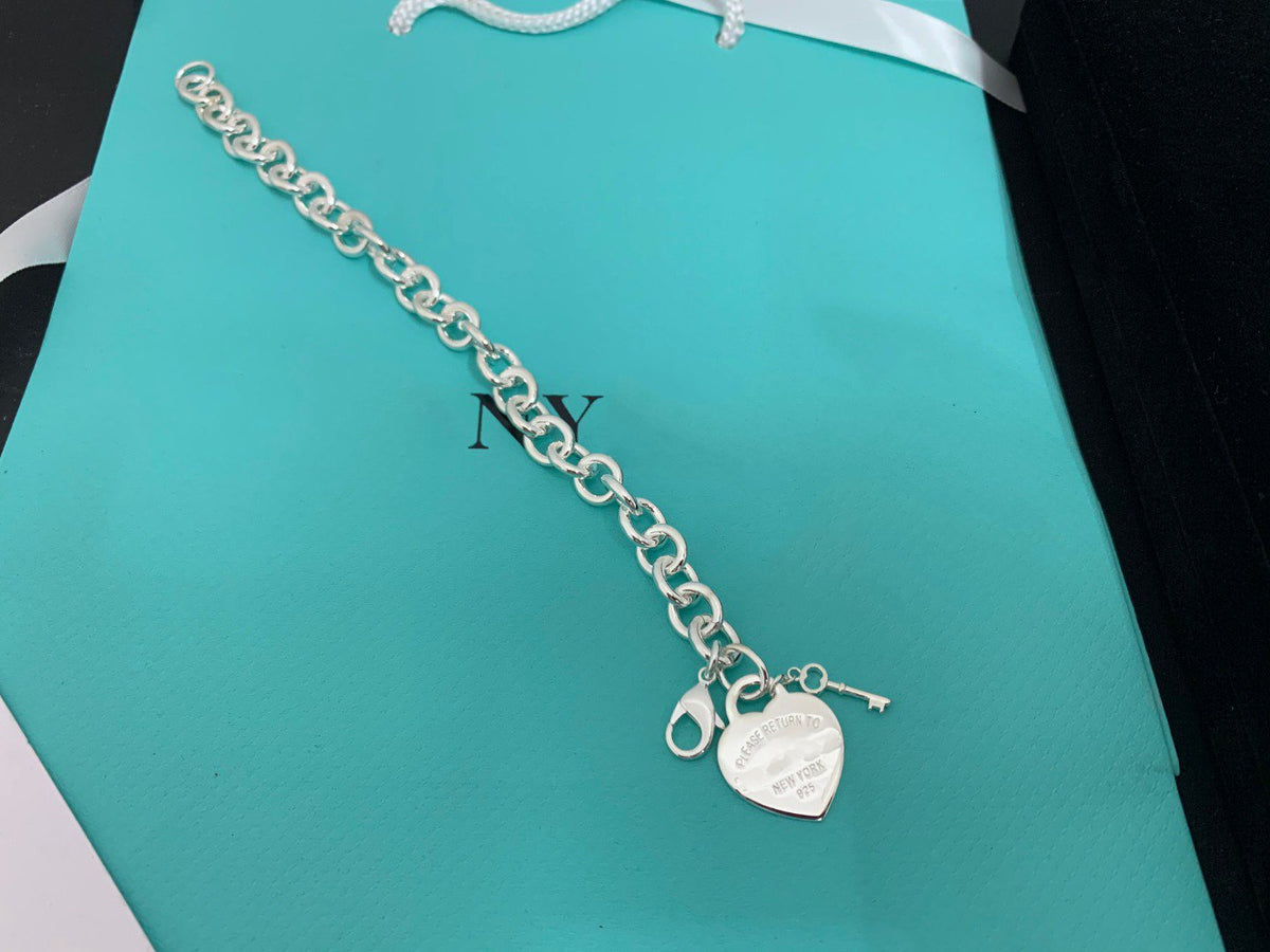 [JeweliWhal]KEY HEART CARD CHUNKY INTERLOCKING BRACELET LENGTH