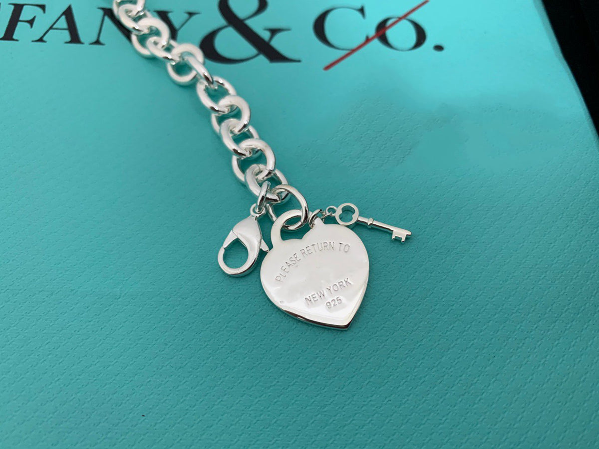 [JeweliWhal]KEY HEART CARD CHUNKY INTERLOCKING BRACELET LENGTH