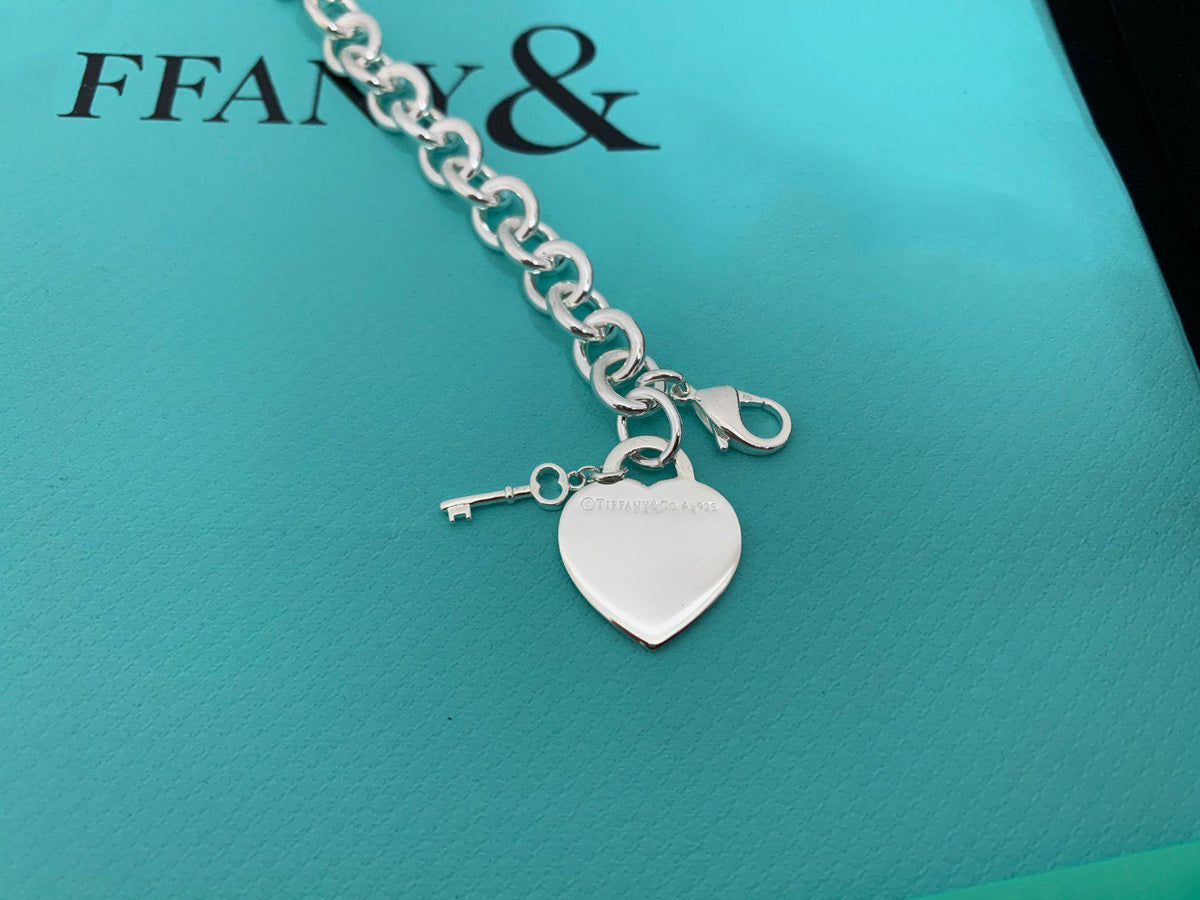 [JeweliWhal]KEY HEART CARD CHUNKY INTERLOCKING BRACELET LENGTH