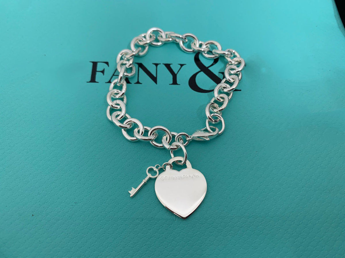 [JeweliWhal]KEY HEART CARD CHUNKY INTERLOCKING BRACELET LENGTH