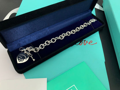 [JeweliWhal]KEY HEART CARD CHUNKY INTERLOCKING BRACELET LENGTH