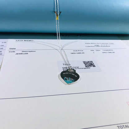 [JeweliWhal]COLOUR HEART SPLASH TAG NECKLACE