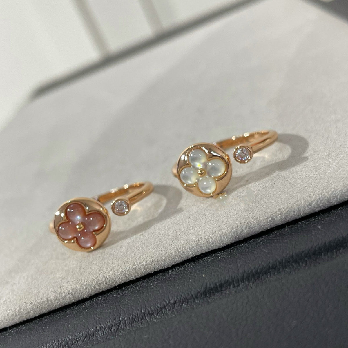 [⭐⭐JeweliWhal]SUN 1 DIAMOND PINK MOP RING