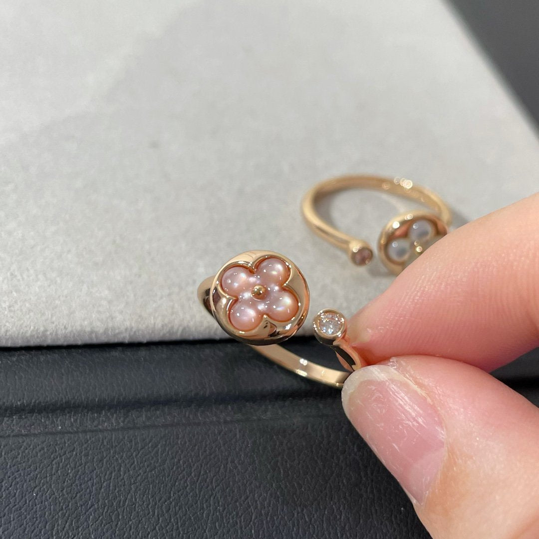 [⭐⭐JeweliWhal]SUN 1 DIAMOND PINK MOP RING